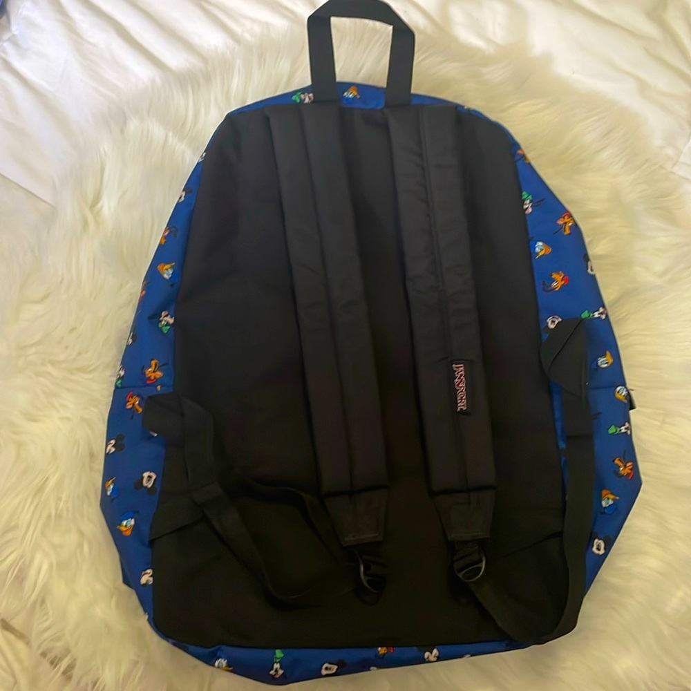 Jansport Navy Blue Backpack with Disney Characters Mickey, Donald, Goofy & Pluto - Picture 6 of 6